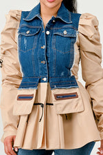 Peplum Panache Denim Jacket