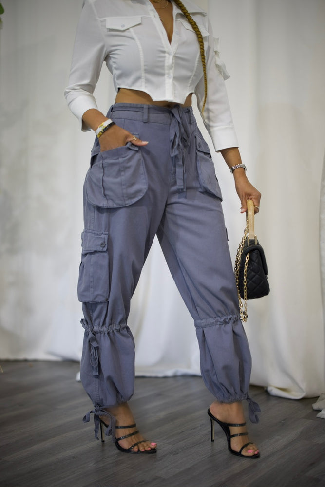 Juliana Cargo Jeans -Grey